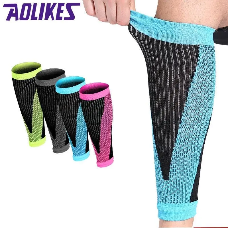 Aolikes L Size Compression Calf Sleeve Leg Brace Support Pain Relief Gym Running