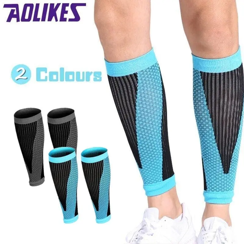 Aolikes L Size Compression Calf Sleeve Leg Brace Support Pain Relief Gym Running