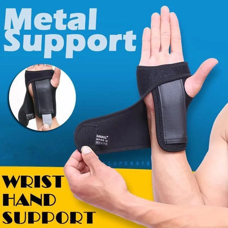 Aolikes Steel Wrist Support Splint Carpal Tunnel Syndrome Sprain Strain Brace