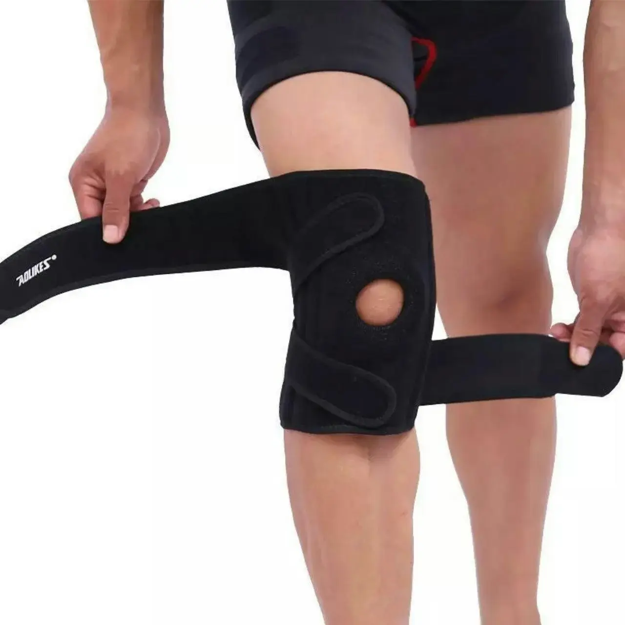 Aolikes Elastic Adjustable Knee Brace Fastener Patella Support Gym Relief Strap