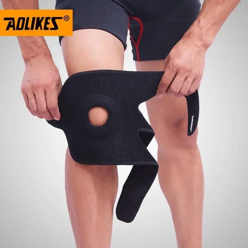 Aolikes Elastic Adjustable Knee Brace Fastener Patella Support Gym Relief Strap