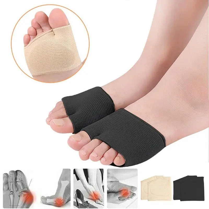 2x Gel Metatarsal Pads Sleeve Ball Of Foot Cushions Metatarsalgia Sore Forefoot