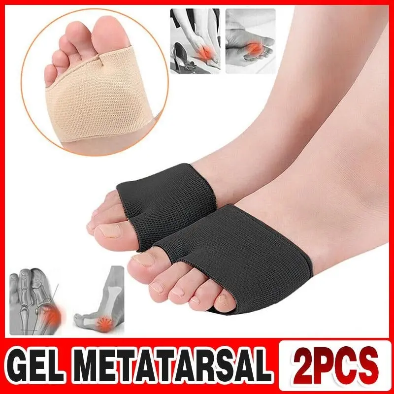 2x Gel Metatarsal Pads Sleeve Ball Of Foot Cushions Metatarsalgia Sore Forefoot