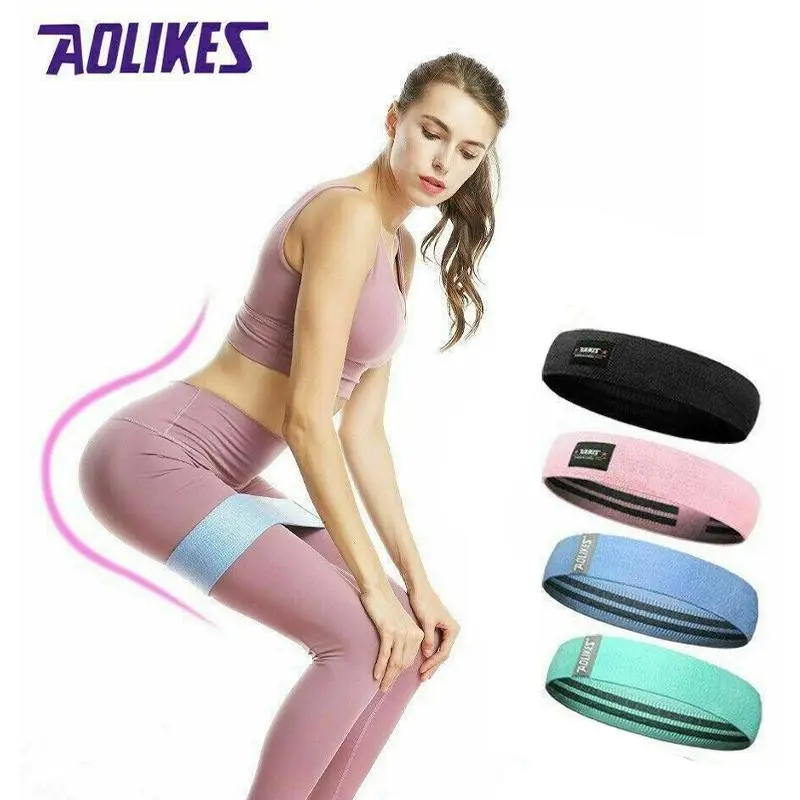 M 8*64CM Resistance Booty Bands Hip Circle Loop Bands Set Gym Home Exercise Women