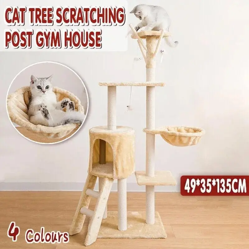 Cat Tree Scratching Post Gym House Condo Scratcher Furniture Tower