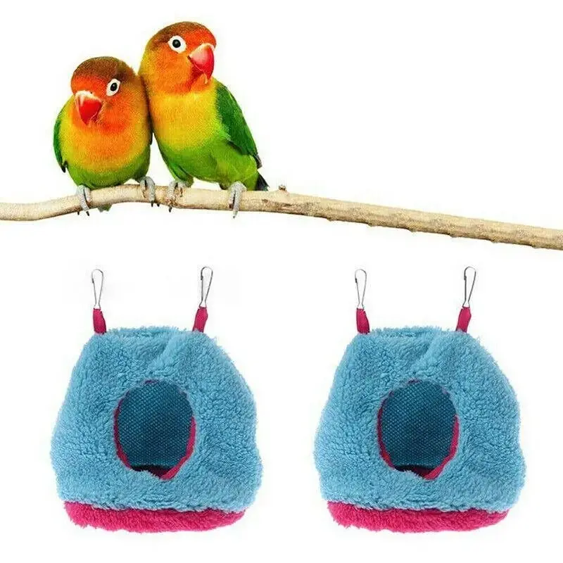 Bird Parrot Hammock Hut Practical Plush Snuggle Hanging Cave Cage Bed Tent  Au