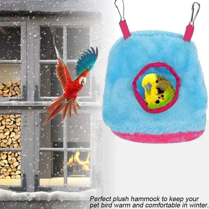 Bird Parrot Hammock Hut Practical Plush Snuggle Hanging Cave Cage Bed Tent  Au