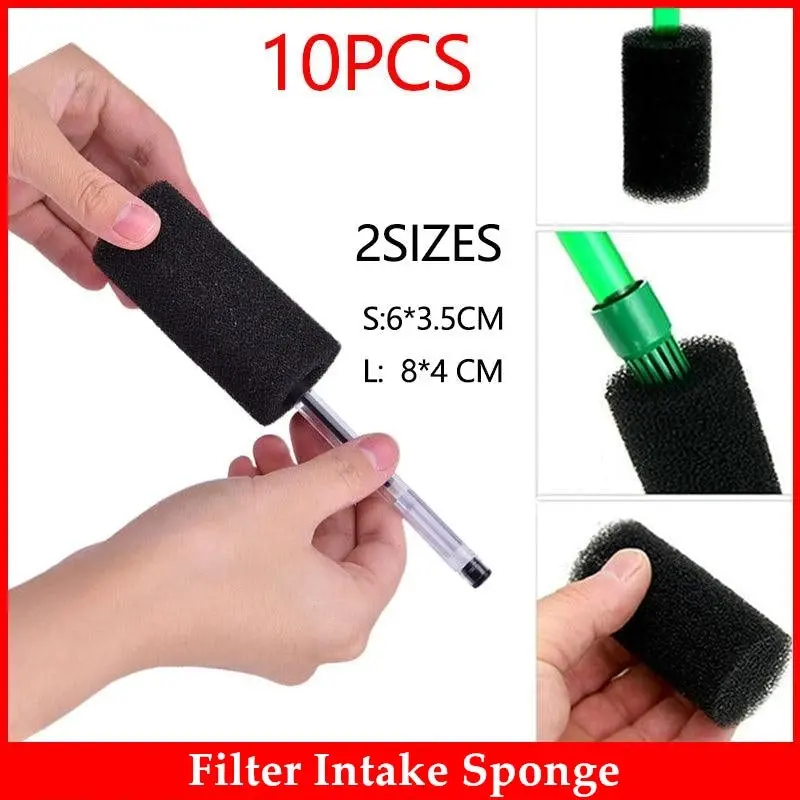 10Pcs Aquarium Filter Intake Sponges Fry Saver Protection