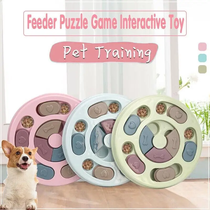 Dog Treat Dispenser Puppy Feeder Puzzle Game Interactive Toy Pet Training Supply