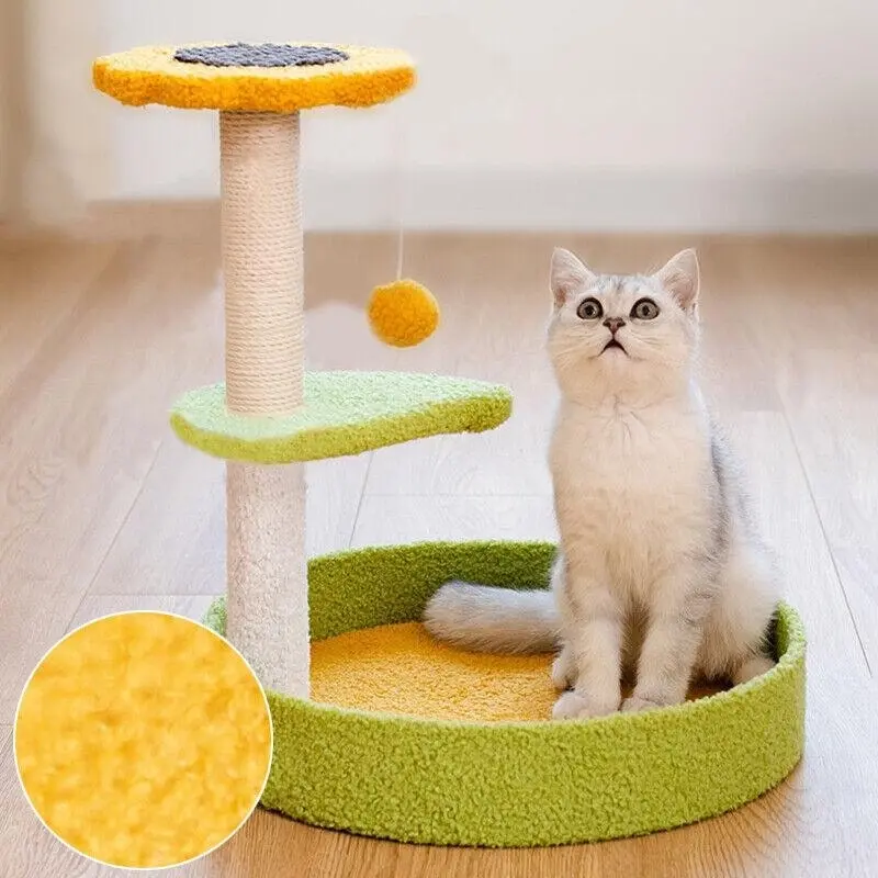 Cat Tree Scratching Tower Post Pet Climbing Board Scratcher Furniture Pet Toy