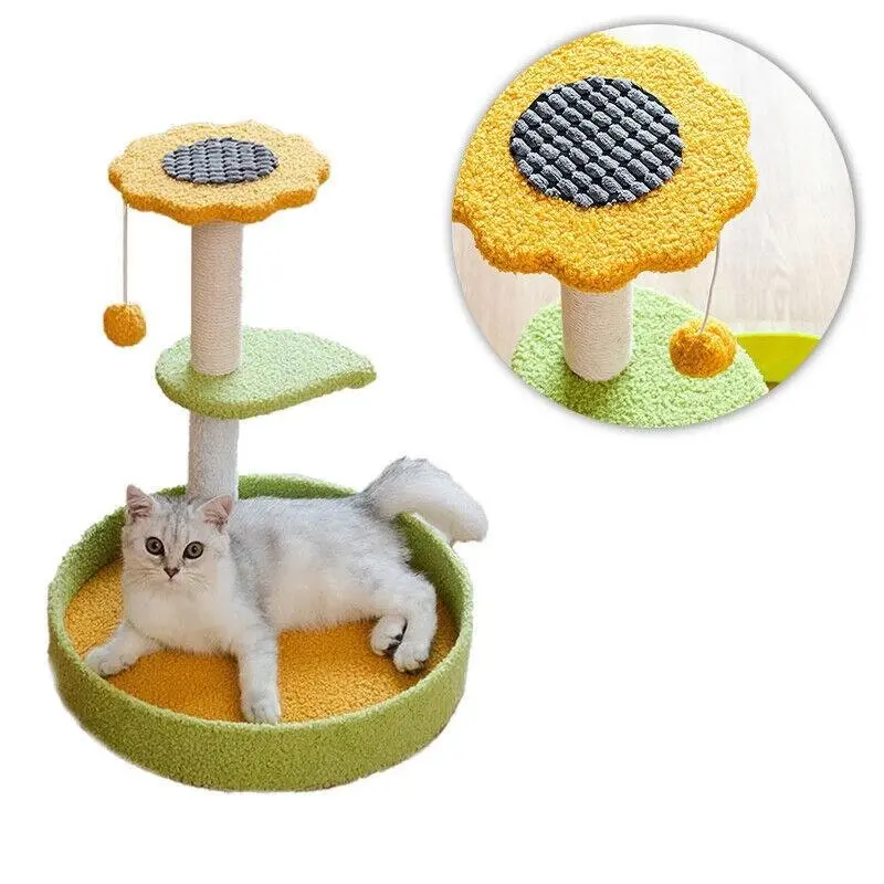 Cat Tree Scratching Tower Post Pet Climbing Board Scratcher Furniture Pet Toy