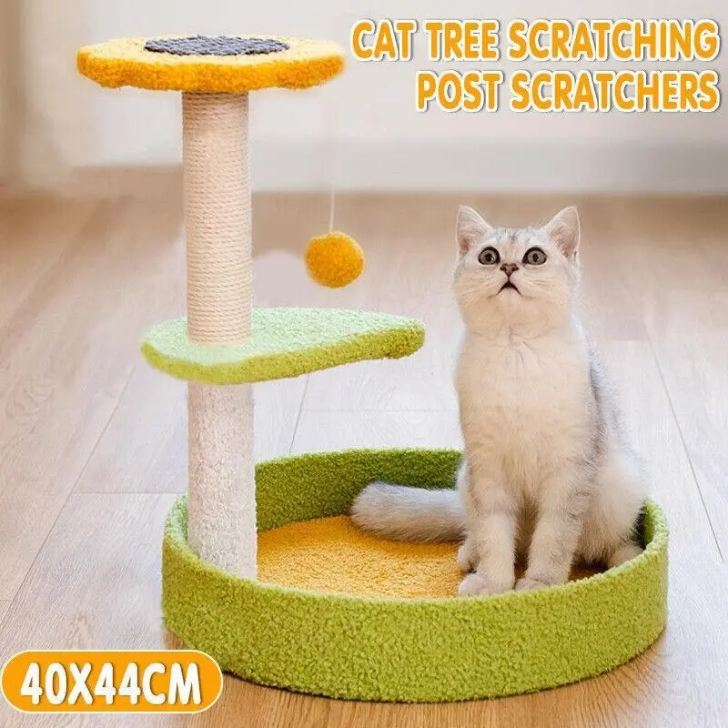 Cat Tree Scratching Tower Post Pet Climbing Board Scratcher Furniture Pet Toy