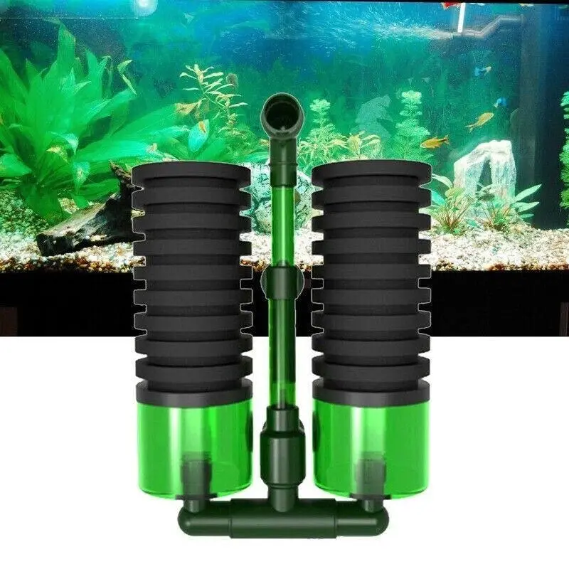 Equipment Head Fish Water Tank Sponge Foam Filter Biochemical Aquarium Double Au