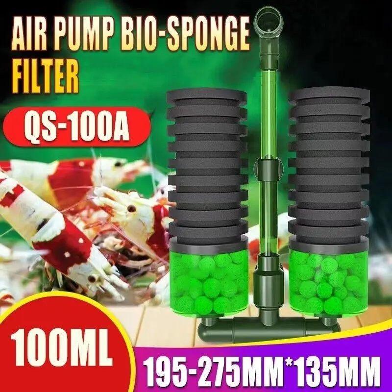 Equipment Head Fish Water Tank Sponge Foam Filter Biochemical Aquarium Double Au