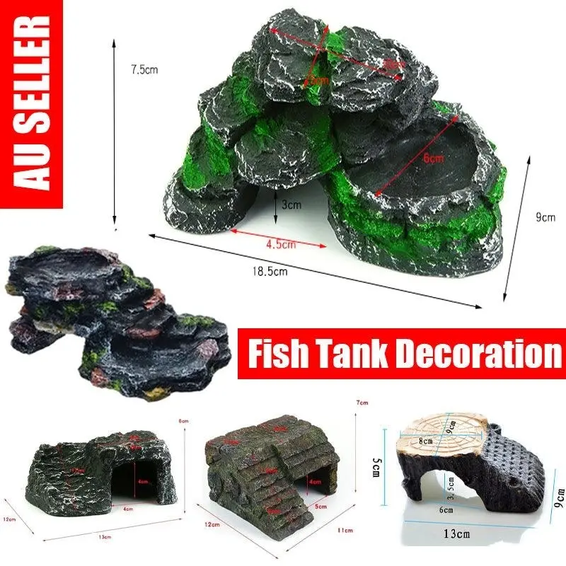 Turtle Sunbed Floating Island Pet Climbing Hideaway Fish Tank Aquascape