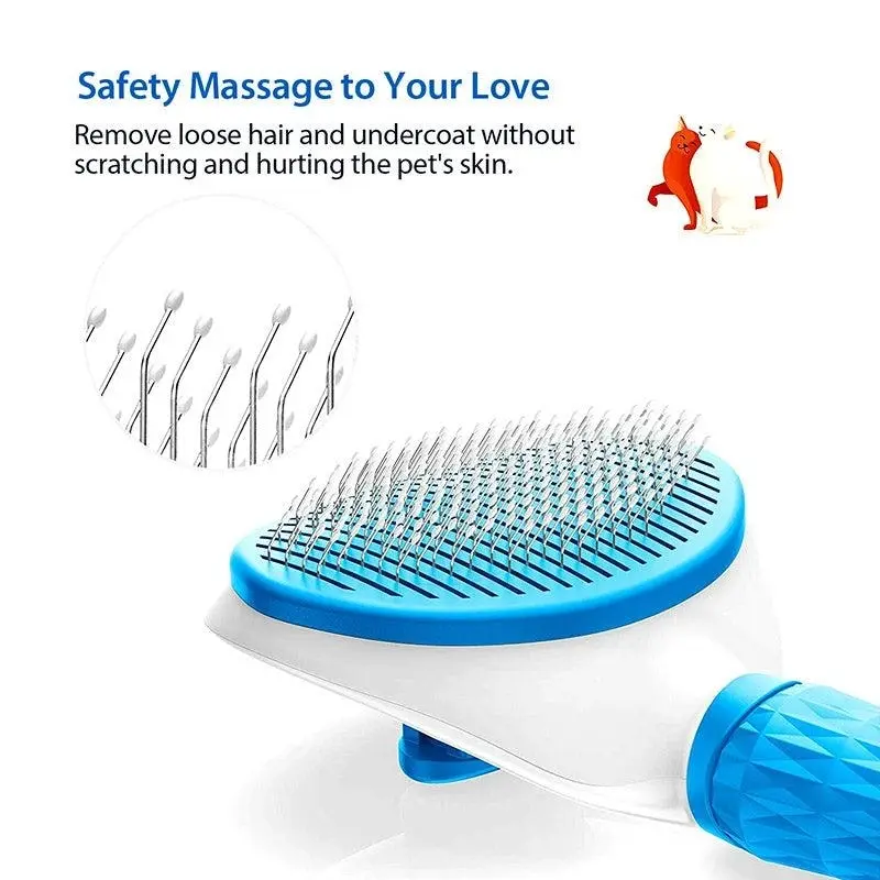 Pet Dog Cat Grooming Comb Brush Tool Gently Removes Loose Undercoat Knots Mats