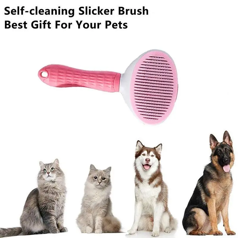 Pet Dog Cat Grooming Comb Brush Tool Gently Removes Loose Undercoat Knots Mats