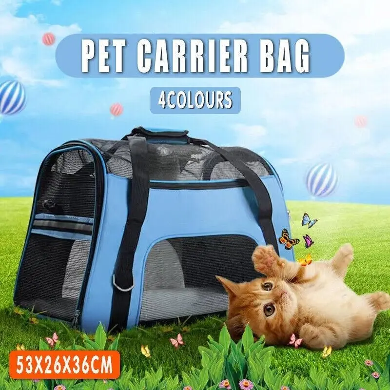 Pet Carrier Bag Portable Large Cat Dog Comfort Tote Travel Bag Airline Approved