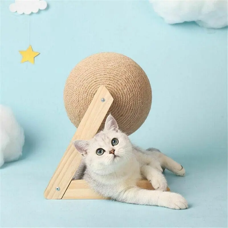 Cat Scratching Ball Cat Scratcher Toy Cats Scratcher Post Natural Sisal Au Stock