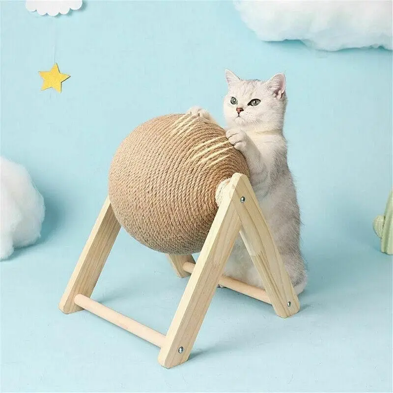 Cat Scratching Ball Cat Scratcher Toy Cats Scratcher Post Natural Sisal Au Stock