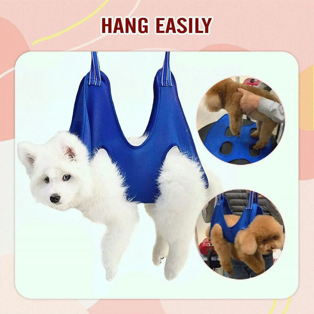 L Size Hammock Helper Pet Dog Cat Grooming Restraint Bags For Bathing Trimming Nail