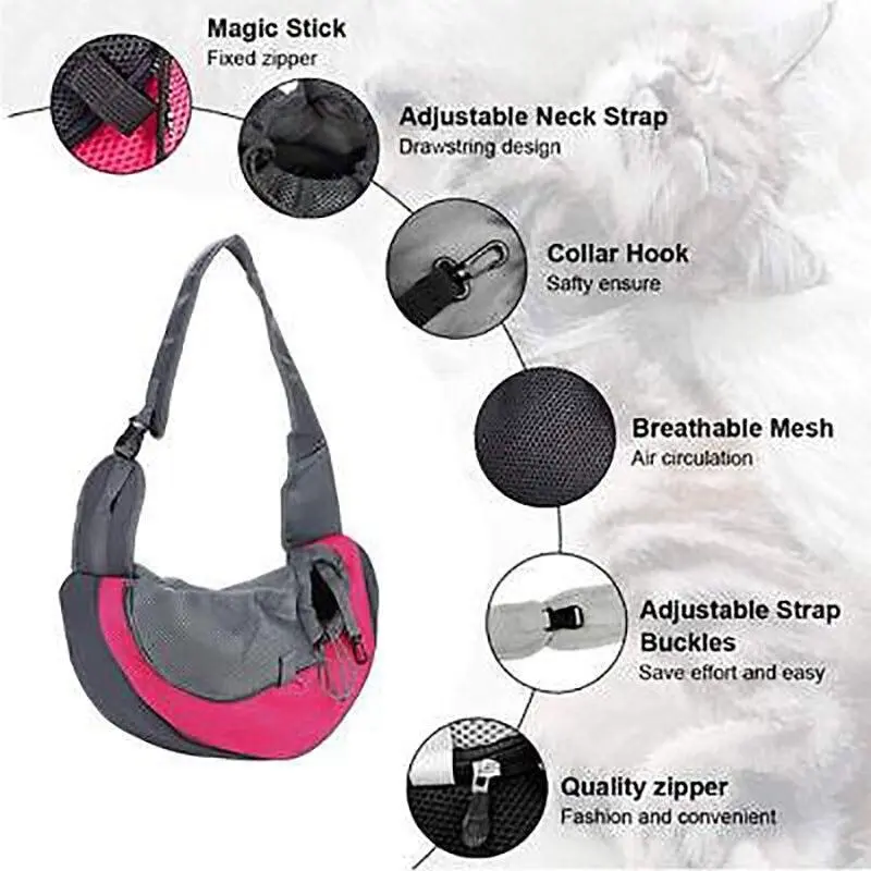 L Size Pet Shoulder Carrier Bag Puppy Cat Dog Travel Sling Backpack Portable