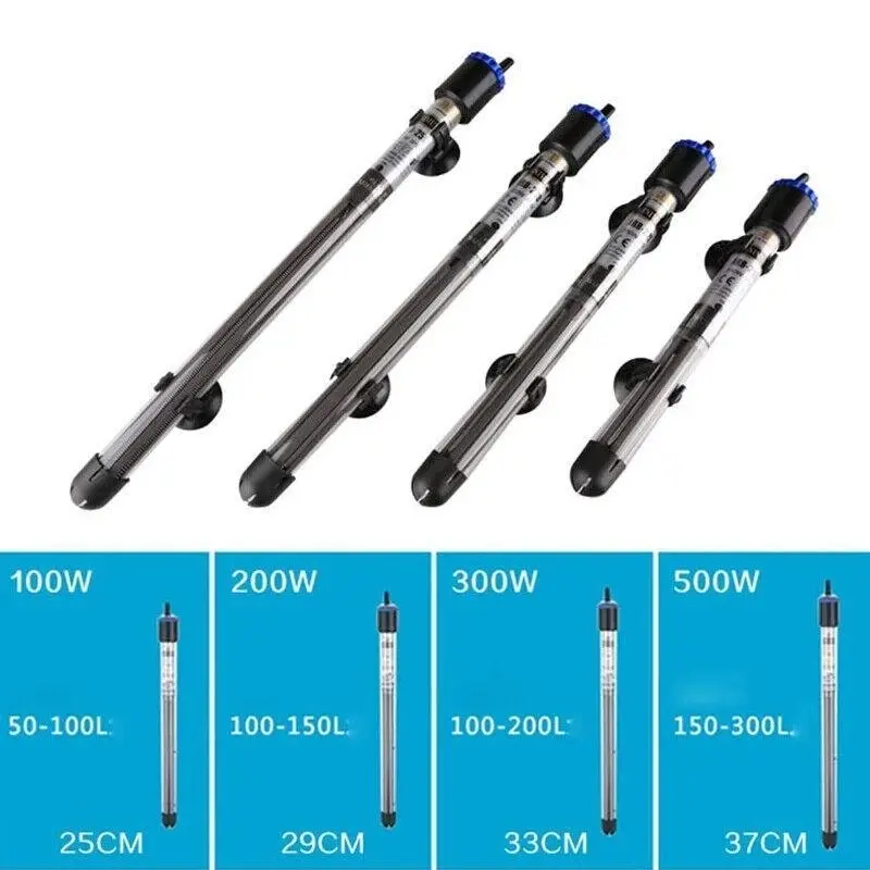 100W-500W Submersible Aquarium Heater with Auto Water Thermostat