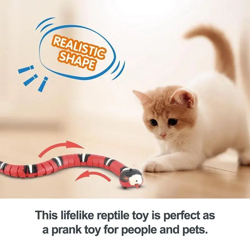 Pet Cat Toy Smart Sensing Snake Toys Cats Usb Charging Electron Interactive Toy