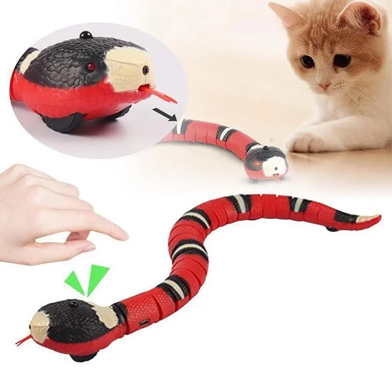 Pet Cat Toy Smart Sensing Snake Toys Cats Usb Charging Electron Interactive Toy