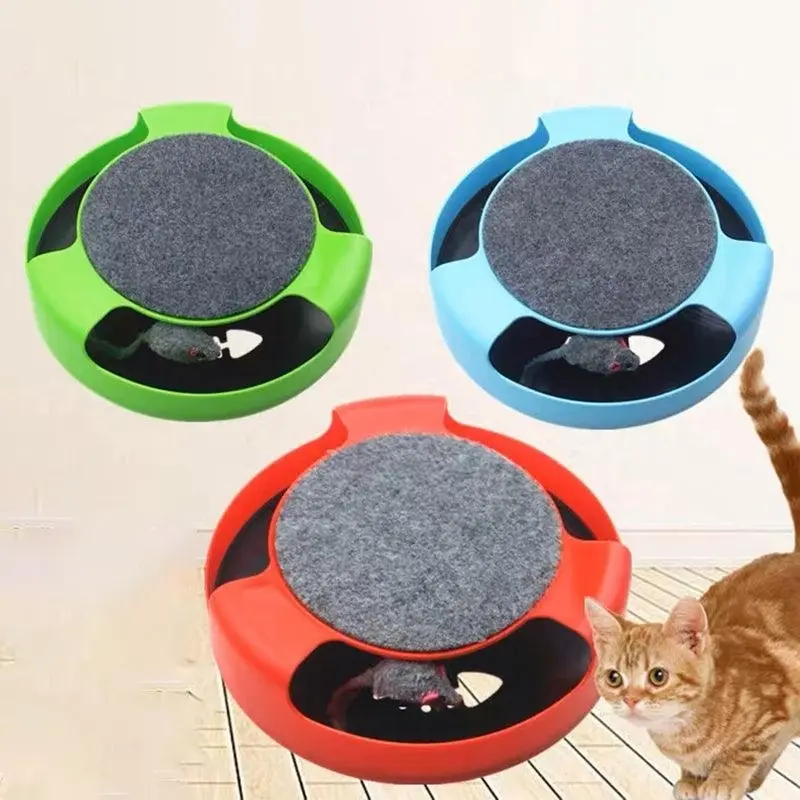 Motion Kitten Cat Toy Catch The Mouse Chase Interactive Cat Training Scratchpad