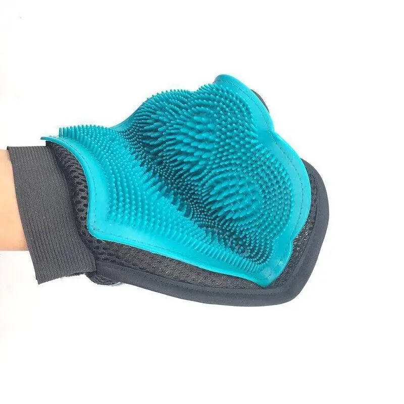 Pet Grooming Glove Luxury Dog Fur Cat Hair Remover 2-In-1 Deshedding Mitt