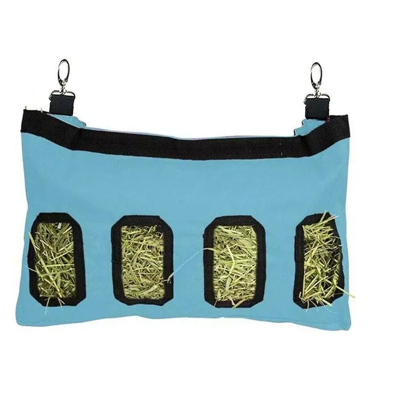 Rabbit Hay Feeder Bag Pet Rat Food Hanging Storage Slow Eating Feeding Pouch S/L