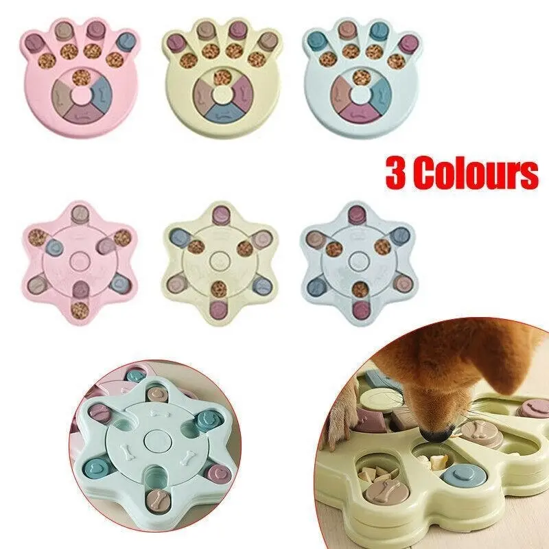 Dog Treat Dispenser Food Puzzle Toy Interactive Training Feeder Pet Supply Bowl