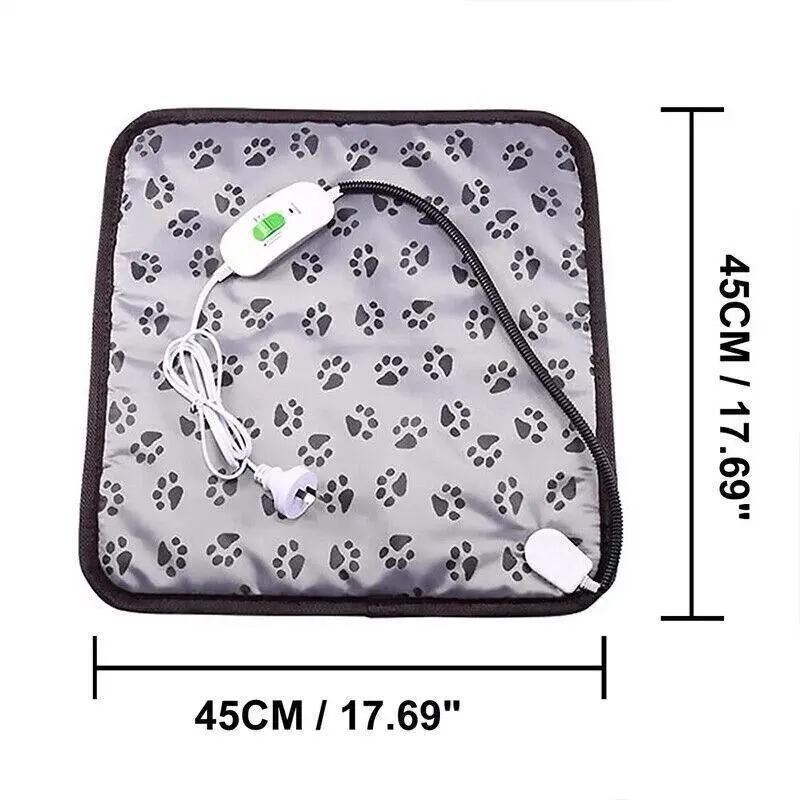 Waterproof Pet Electric Heat Heated Heater Pad Mat Heating Blanket Dog Cat Au