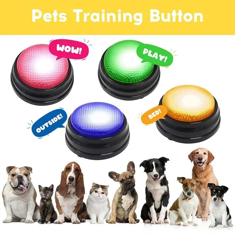 Pet Starter Recordable Talking Speaking Buttons Dog Training Communication Toys