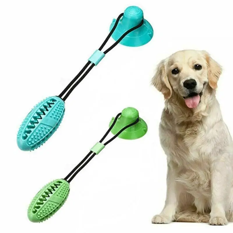 Pet Molar Bite Toy Multifunction Floor Suction Cup Dog Balls Interactive Puppyau