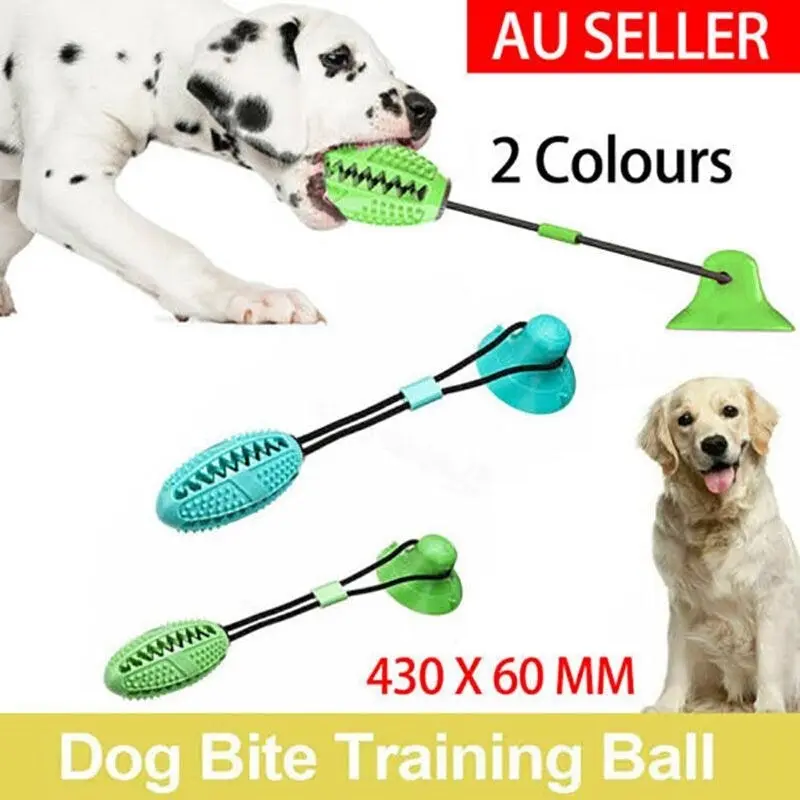 Pet Molar Bite Toy Multifunction Floor Suction Cup Dog Balls Interactive Puppyau