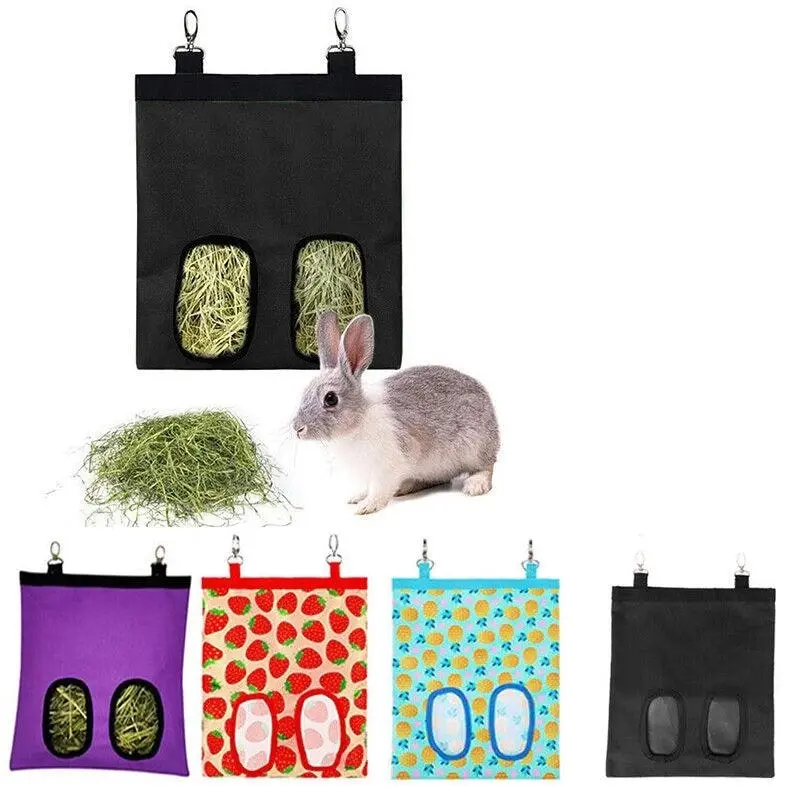 Hay Bag Guinea Pig Rabbit Feeding Bag Animal Hay Feeder Bag Hanging Feeder