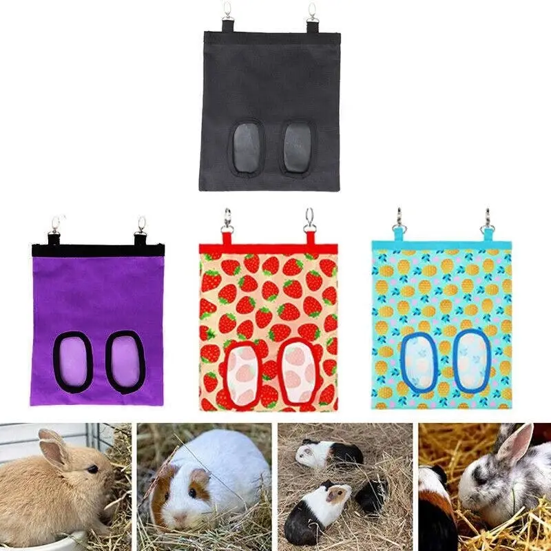 Hay Bag Guinea Pig Rabbit Feeding Bag Animal Hay Feeder Bag Hanging Feeder