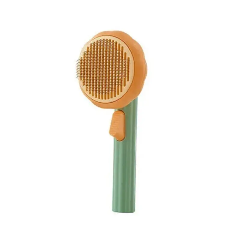 Self Cleaning Slicker Comb For Dog Cat Rabbit Puppy Grooming Pumpkin Brush Tool