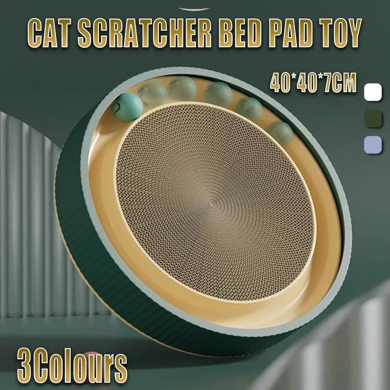 40Cm Magic Cat Scratcher Bed Pad Toy Accordion Style Folding Lounge Cardboard Au