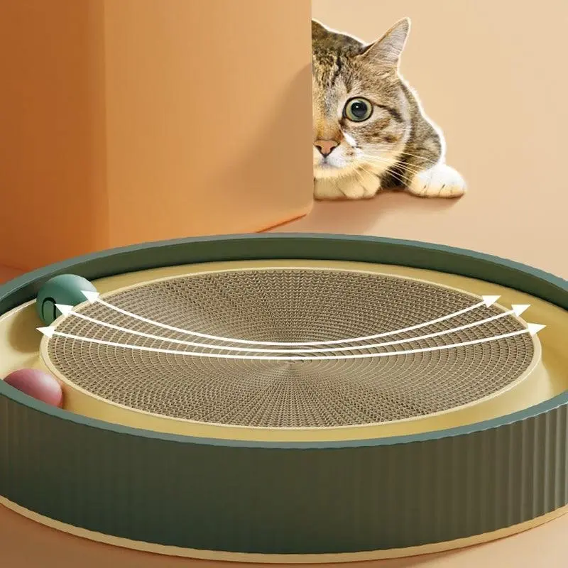 40Cm Magic Cat Scratcher Bed Pad Toy Accordion Style Folding Lounge Cardboard Au