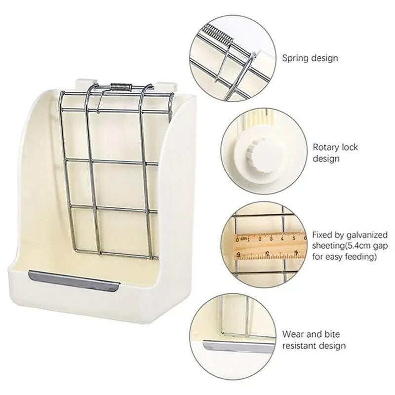 Pet Rabbit Hay Feeder Small Animal Hamster Pig Less Wast Hay Rack Corner Plastic