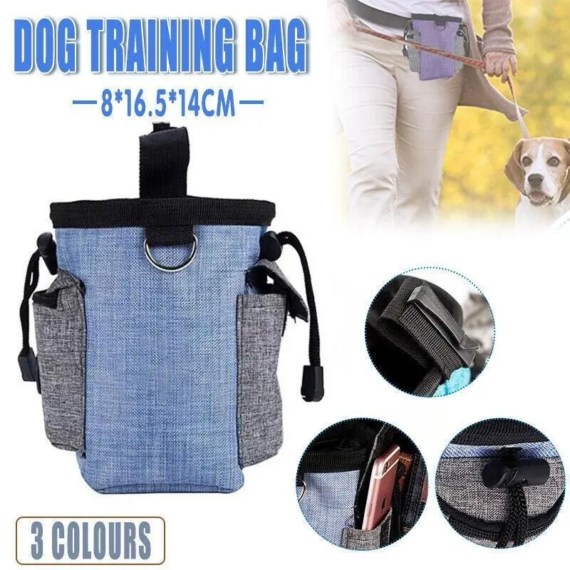 Puppy Pet Dog Obedience Training Treat Bag Feed Pouch Garbage Collection Bag Au