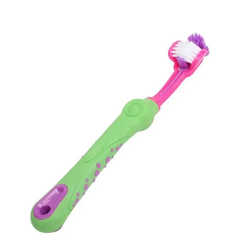 Three Sided Dog Toothbrush Reduce Tartar Teeth Comfortable Cleaning Oral Care Au