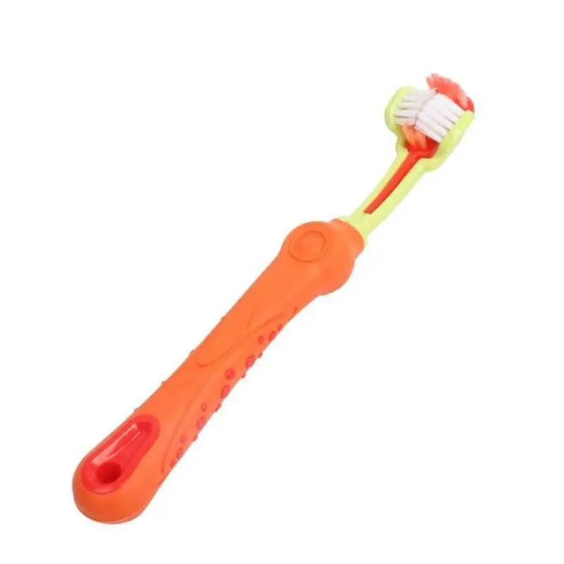 Three Sided Dog Toothbrush Reduce Tartar Teeth Comfortable Cleaning Oral Care Au