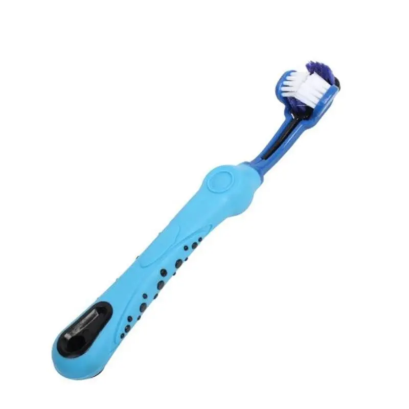 Three Sided Dog Toothbrush Reduce Tartar Teeth Comfortable Cleaning Oral Care Au