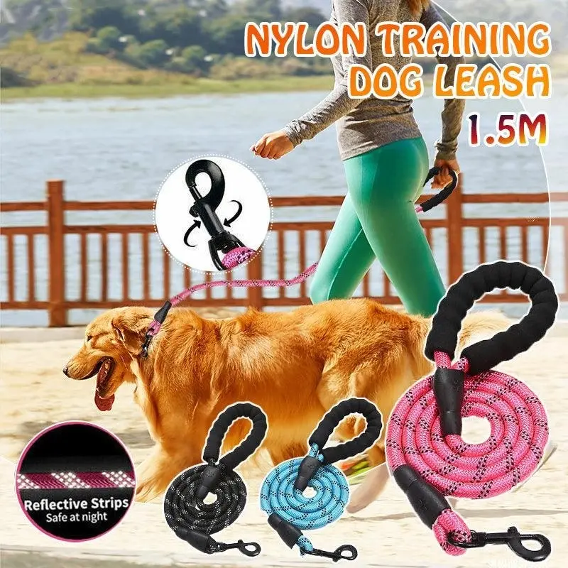 Nylon Training Dog Leash Heavy Duty Pet Products Strong Rope Recall Lead Leashes