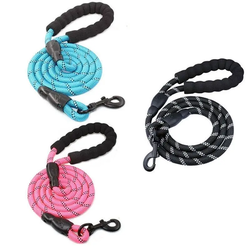 Nylon Training Dog Leash Heavy Duty Pet Products Strong Rope Recall Lead Leashes