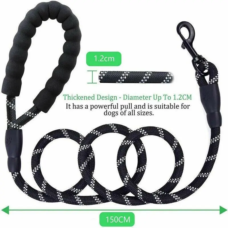 Nylon Training Dog Leash Heavy Duty Pet Products Strong Rope Recall Lead Leashes